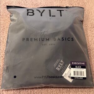 BYLT Basics Black Dress Shirt Sleek and Minimalist